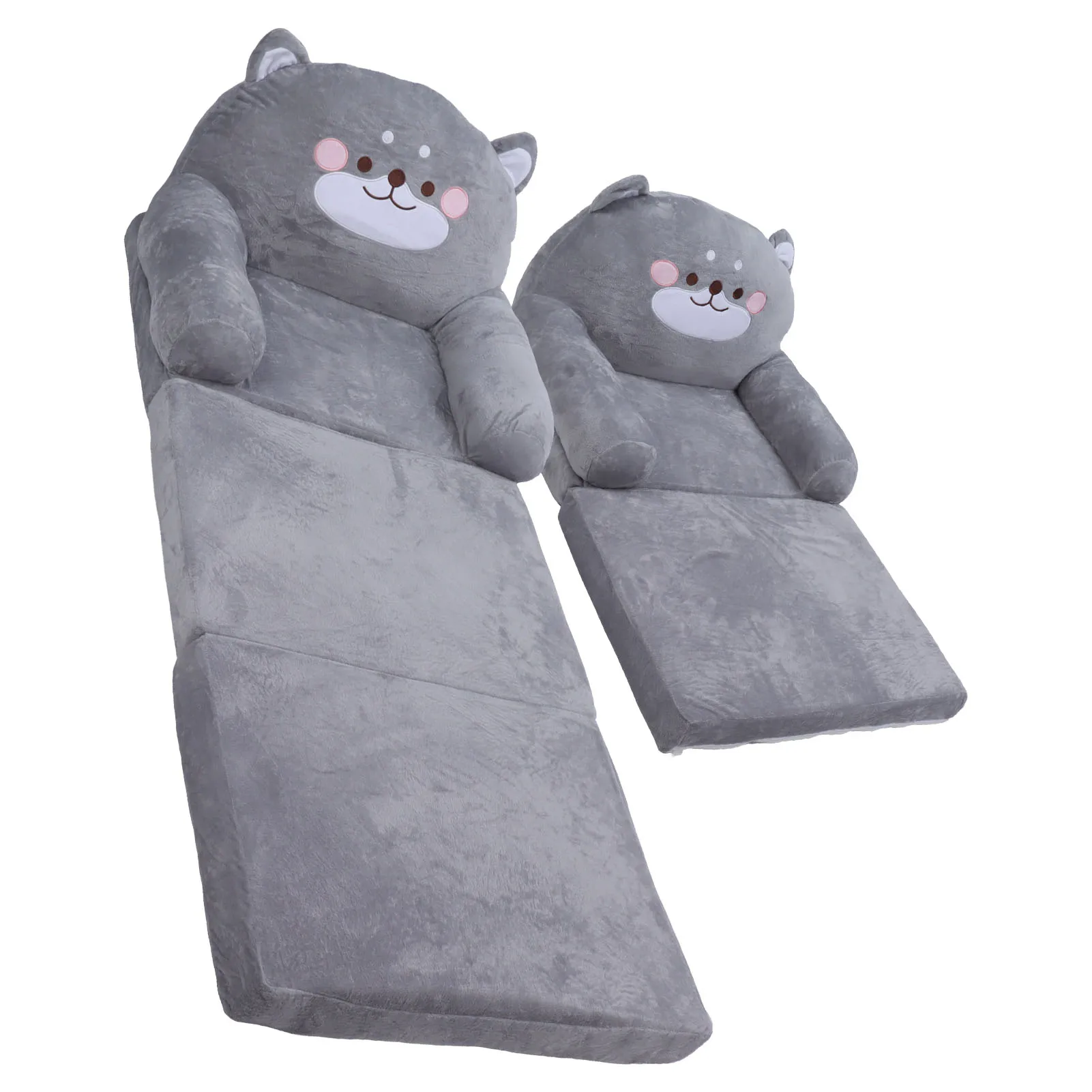 Kids Sofa Foldable Design Soft Breathable Wide Handle Toddler Chair Cartoon Easy To Clean for Sleeping