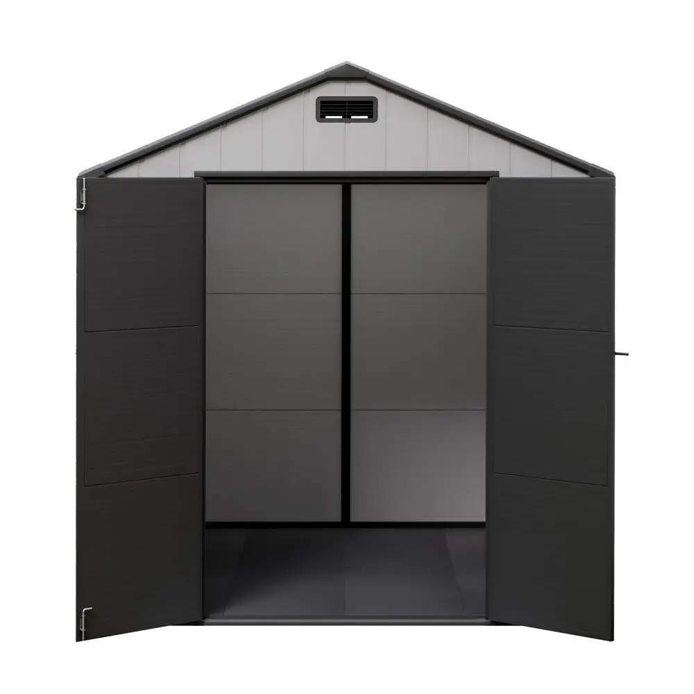 Outdoor Garden Storage Shed 2 15x2 14M Tool Workshop Shelter Weather Resistant Metal Frame