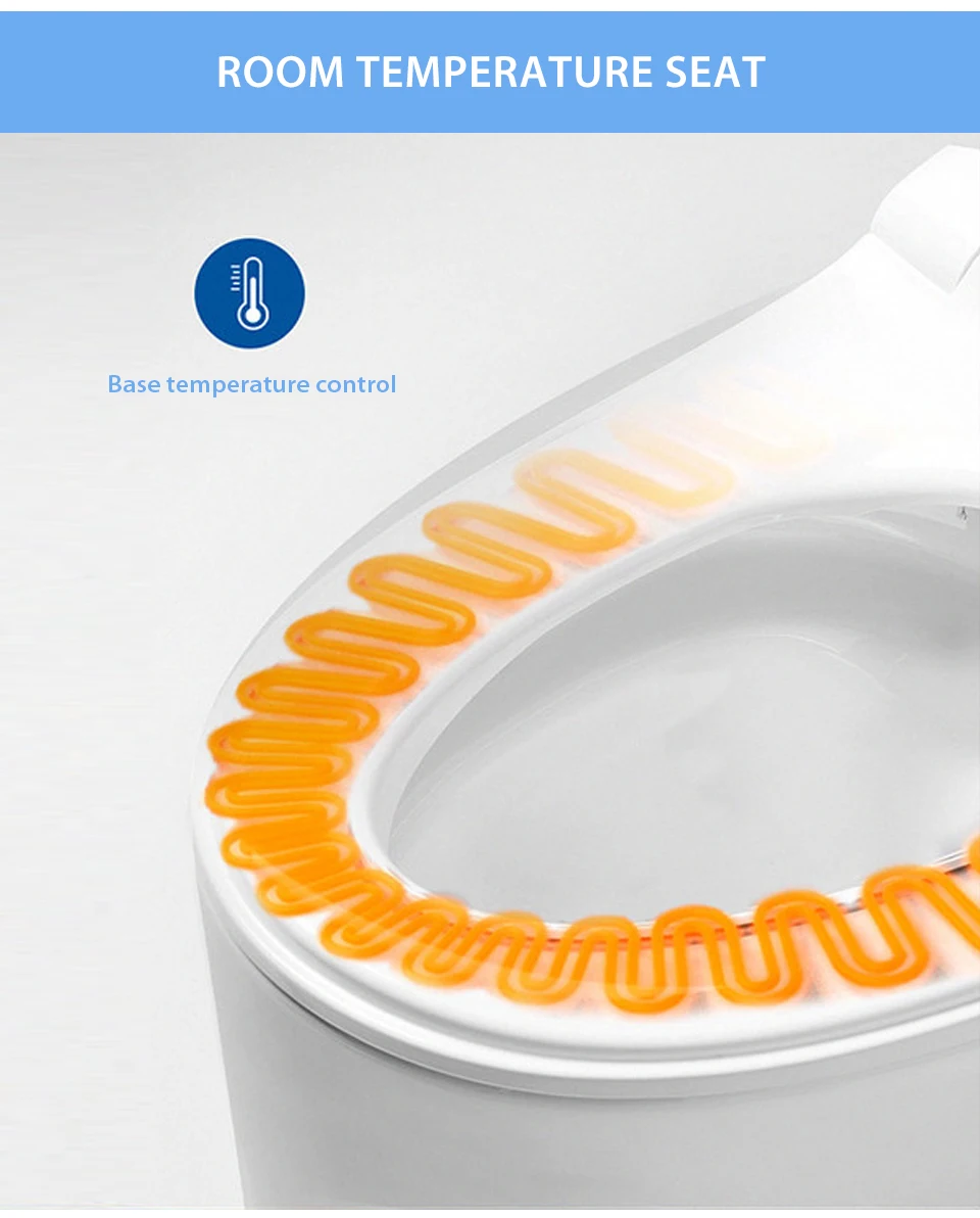 EcoFresh Smart toilet seat auto seat cover flip Electric Bidet intelligent heated toilet seat cover lighting Massage
