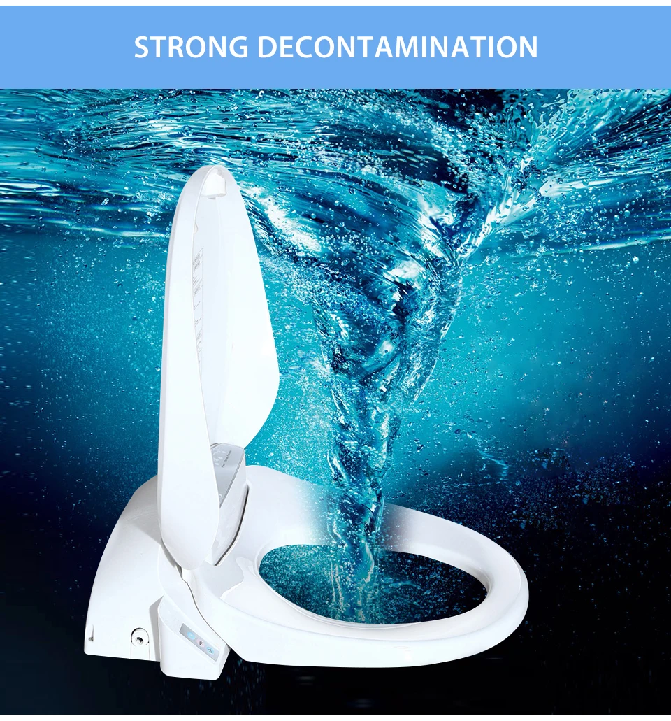 EcoFresh Smart toilet seat auto seat cover flip Electric Bidet intelligent heated toilet seat cover lighting Massage