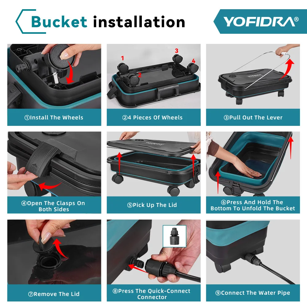 Yofidra 200Bar Brushless High Pressure Car Washer Water Gun Cleaning Garden Washing Wash Spray Gun For Makita 18V Battery Pin
