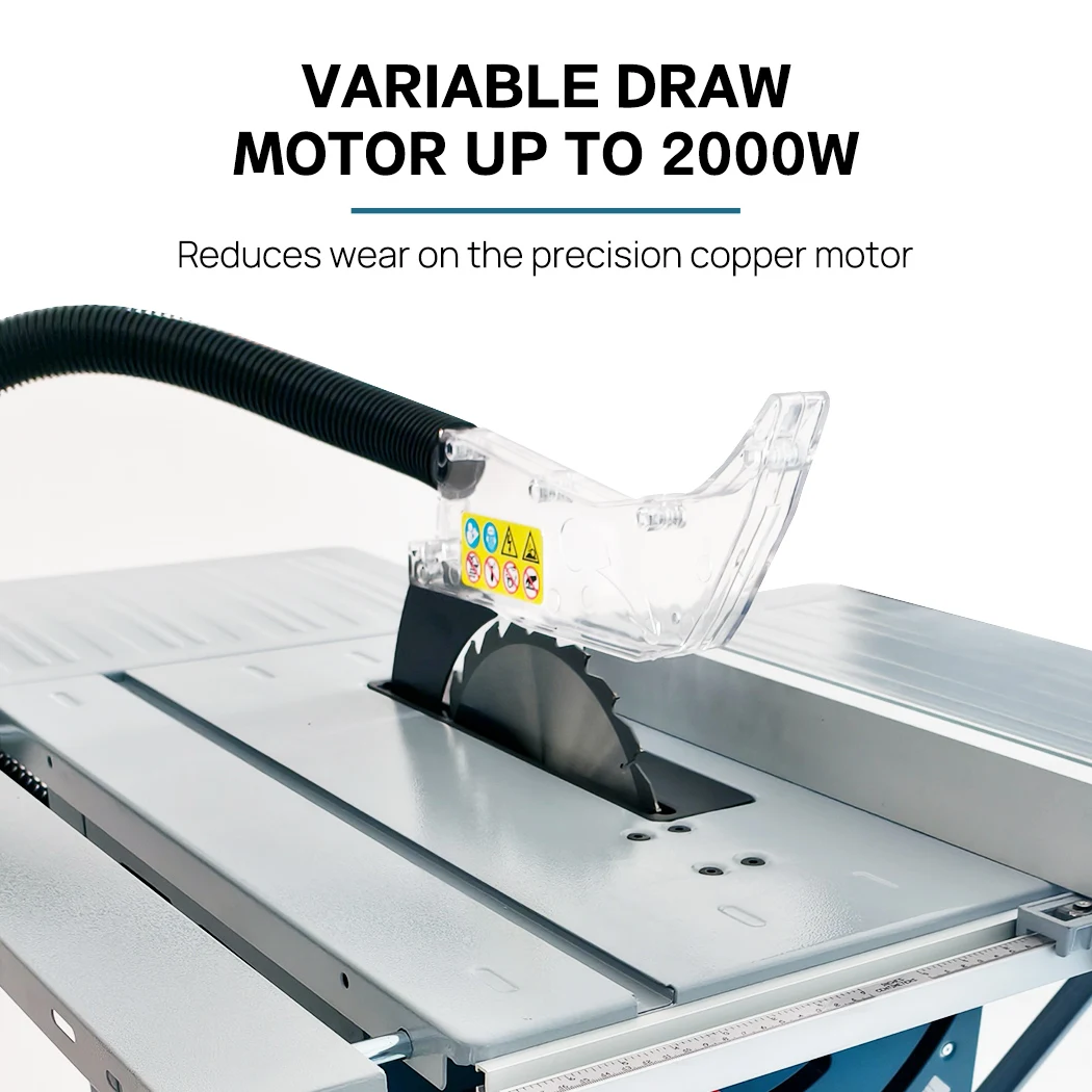 PORIYA Electric Table Saw 2000W 254mm Corded 10" Portable Bevel Adjustment