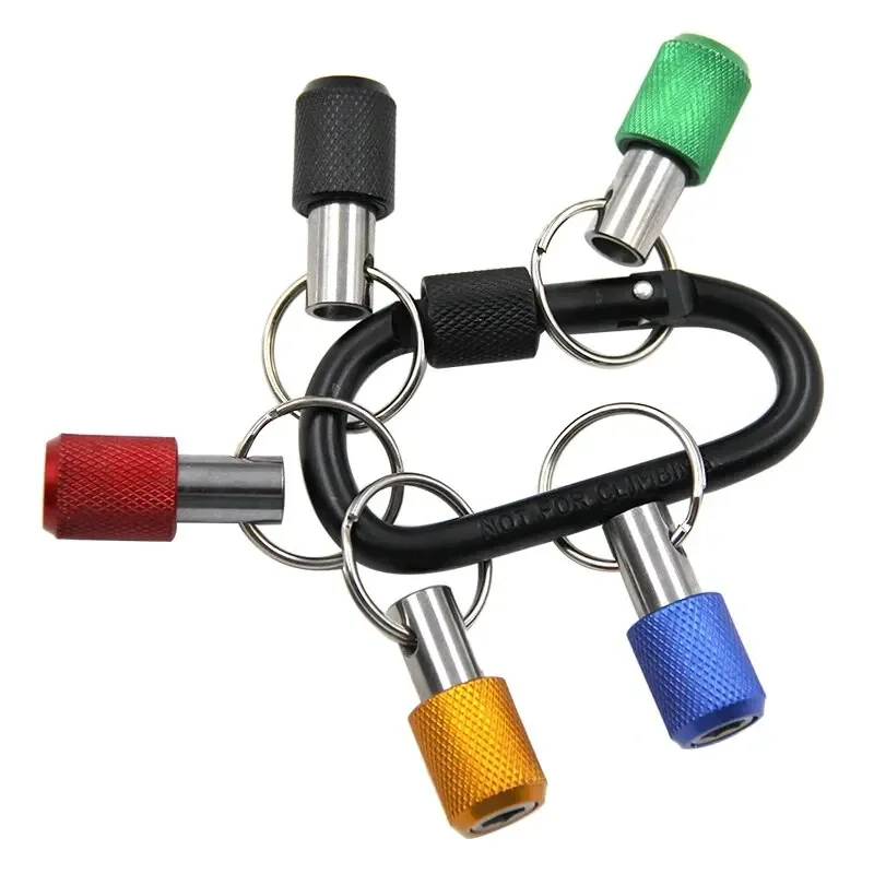 5pc Color Keychain Quick Change Extension Rod 1/4 Hexagonal Handle Screwdriver Head Quick Release Sleeve Conversion Rod Tool Set