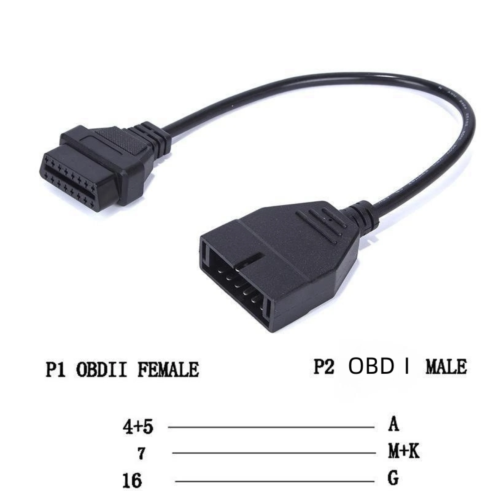 1Pc 12Pin OBD1 Male to 16Pin OBD2 Female Convertor Adapter Cable For GM Diagnostic Scanner Connector Cable Car Auto Accessories