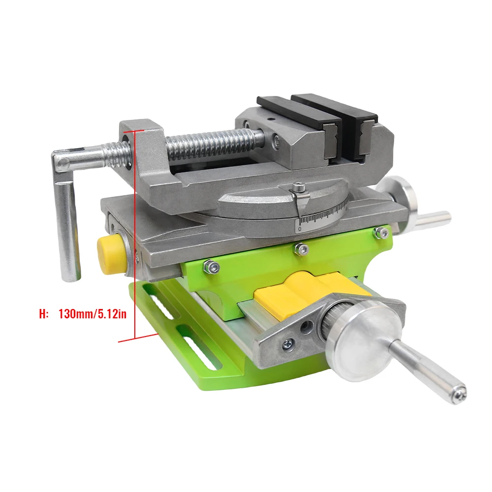 Allsome BG-6369 Bench Vise,2 in 1 Milling Drilling Precision Vise Swivel Base Table Aluminium Alloy Compound Worktable