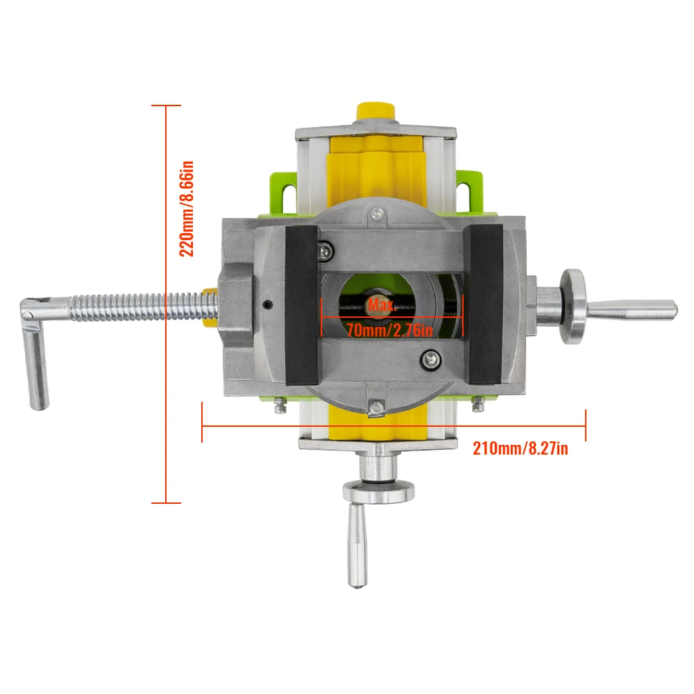 Allsome BG-6369 Bench Vise,2 in 1 Milling Drilling Precision Vise Swivel Base Table Aluminium Alloy Compound Worktable