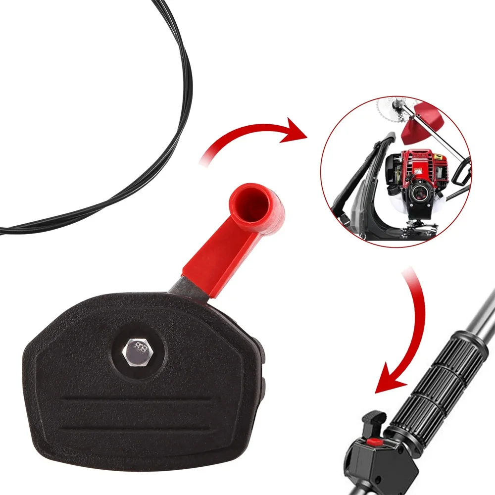 1.45M Throttle Cable Switch Lever Control Handle Set for Lawnmower Lawn Mower