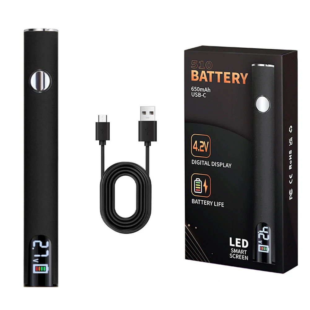 510 Thread Battery Cart Pen Smart Soldering Iron(No Soldering Iron Tip)(Black)
