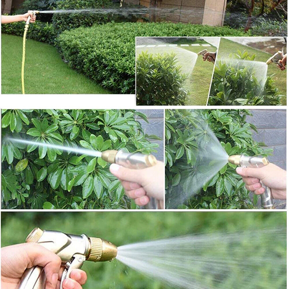 High Pressure Power Water Spray Gun Garden Hose Long Brass Nozzle For Car Washer