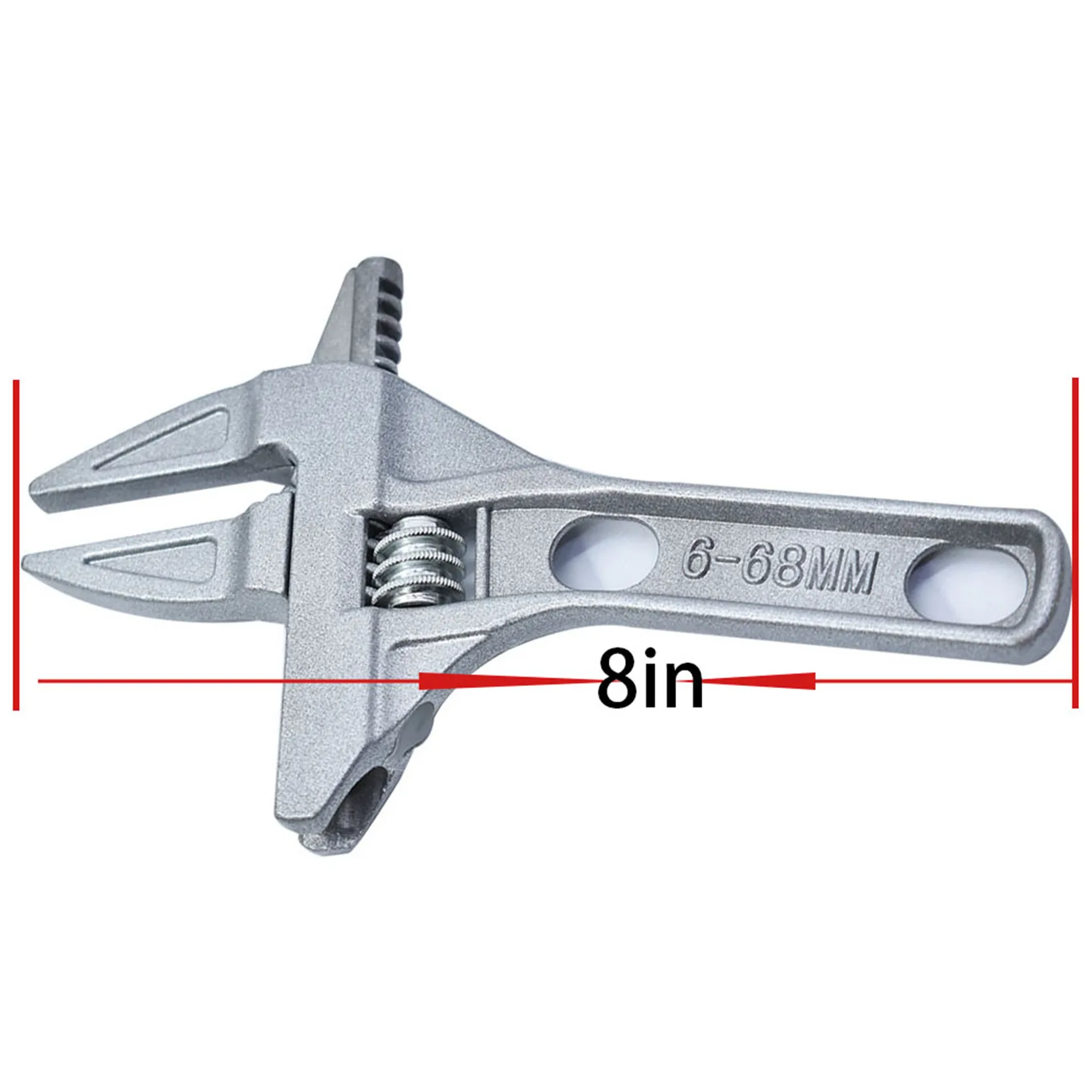 6-68 MM Short Handled Adjustable Wrench Lightweight Aluminum Alloy Pliers Adjustable Wrench for Bathroom Sink Shower