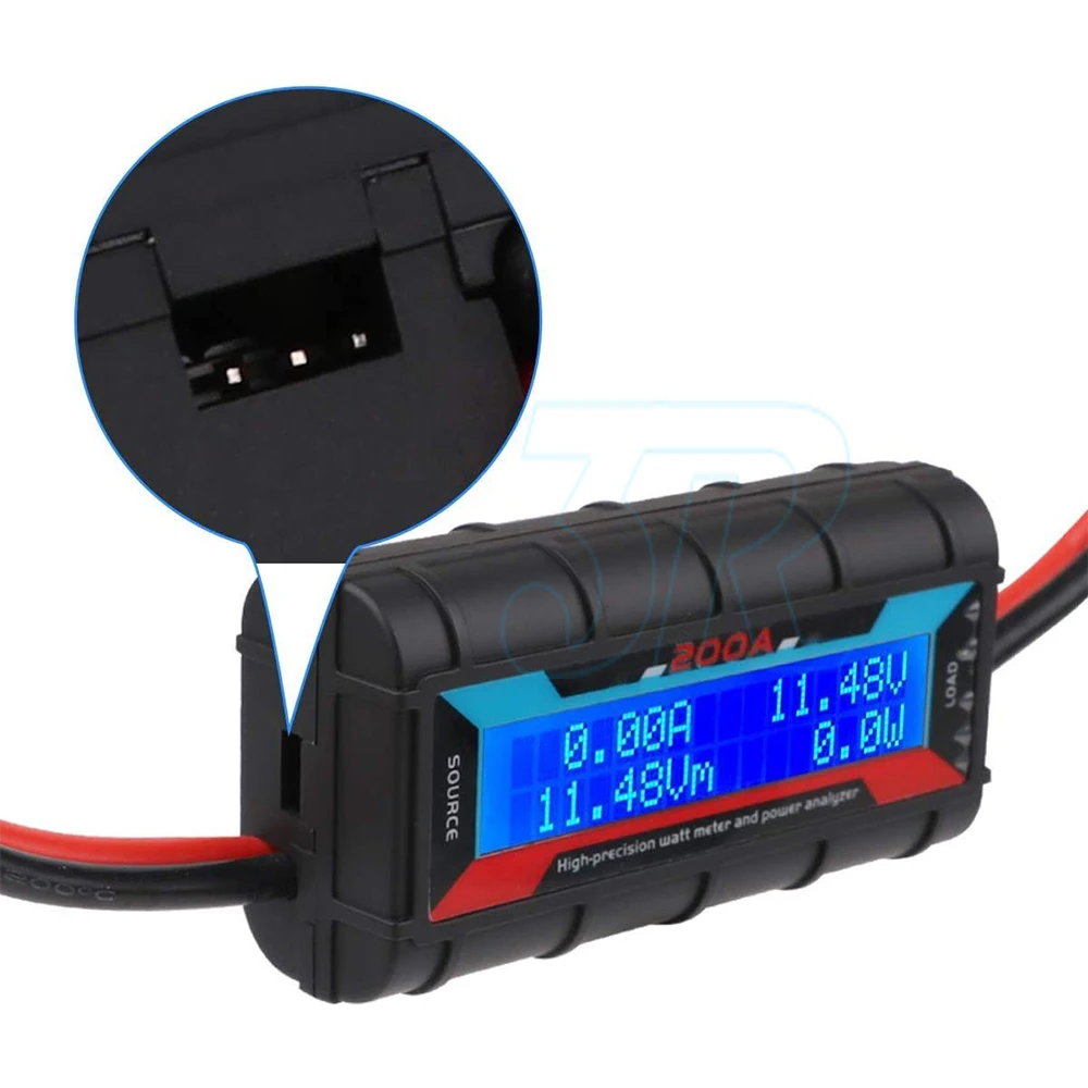 200A Watt Meter For Anderson Plug Power Analyser Solar Caravan Digital LCD DC12V