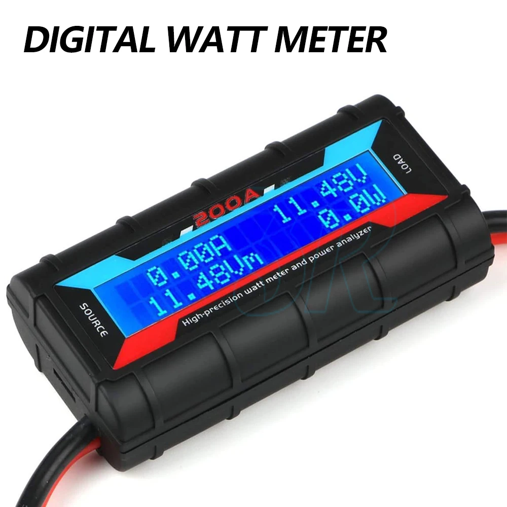 200A Watt Meter For Anderson Plug Power Analyser Solar Caravan Digital LCD DC12V