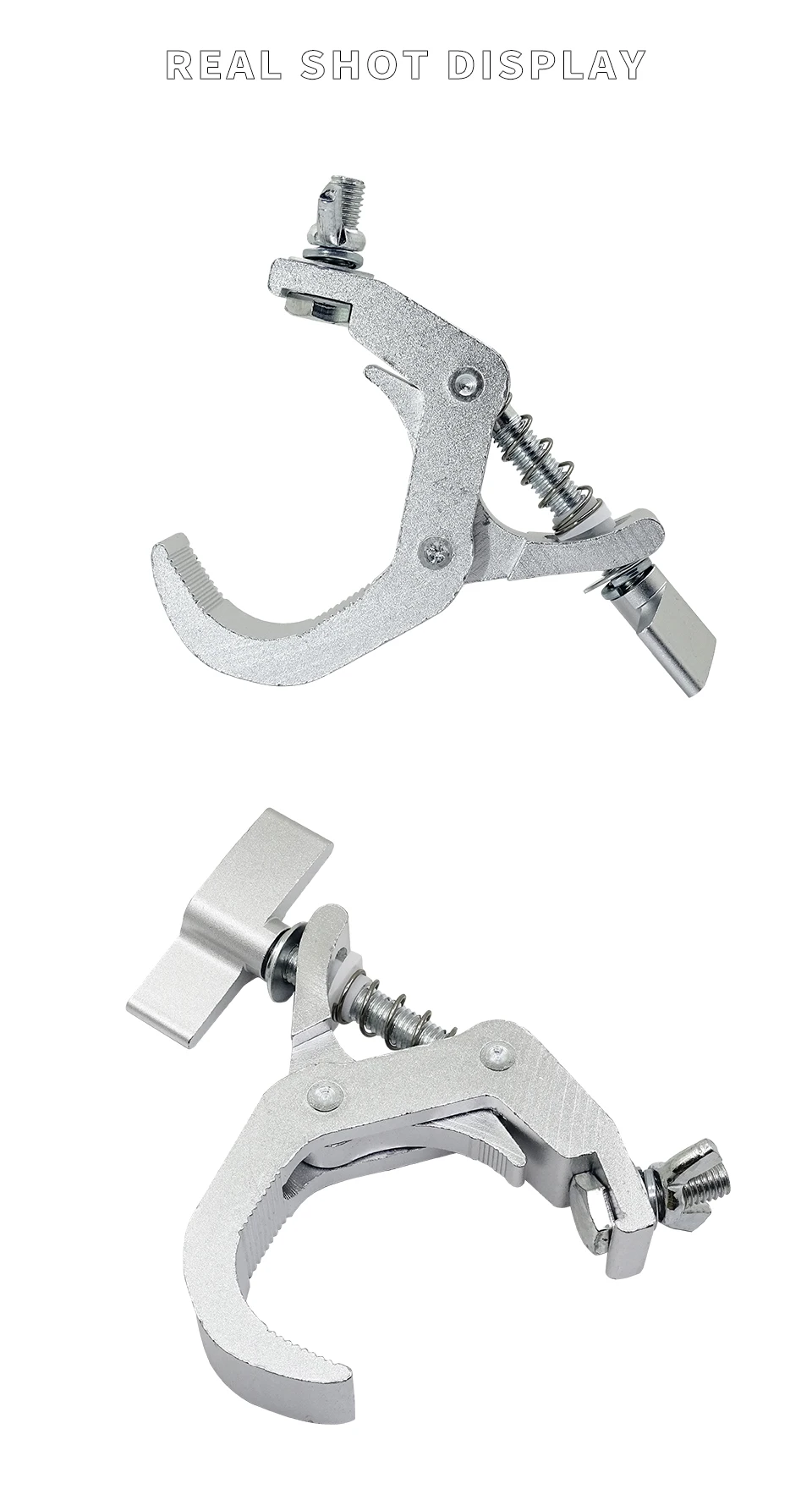 20Pcs/Lots Durable Heavy Duty Hooks 150kg 40-60mm Aluminum Alloy Clamp Bracket Stage Light Hook Light Clamp Holder Truss