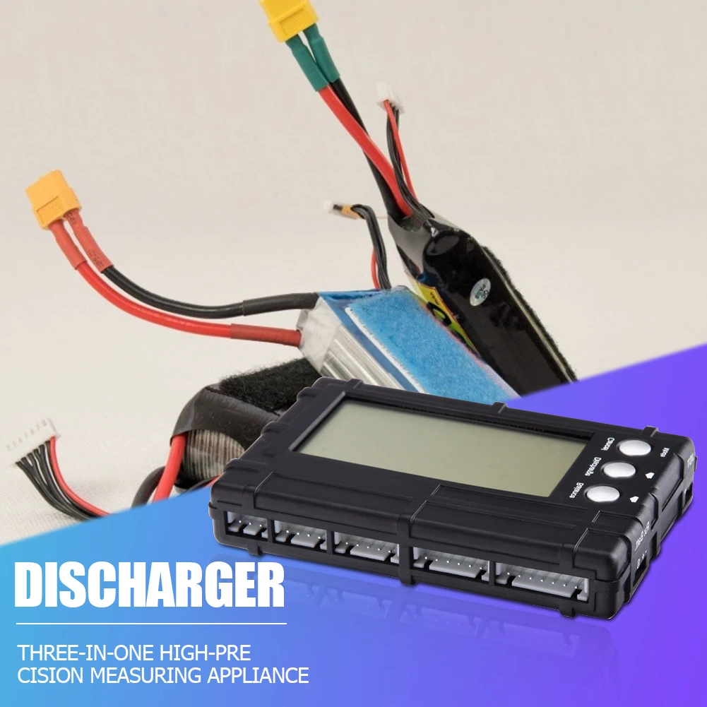 3 in 1 LCD RC Battery Discharger Balancer Meter Tester Voltage Balancer for 2-6s Li-Fe Battery Voltage Meter