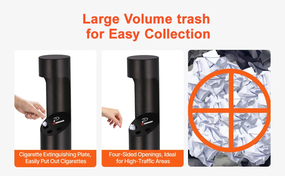 SucceBuy Cigarette Butt Receptacle Weatherproof Outdoor Cigarette Butt Disposal Container for Garden Office Restaurant Bar Hotel