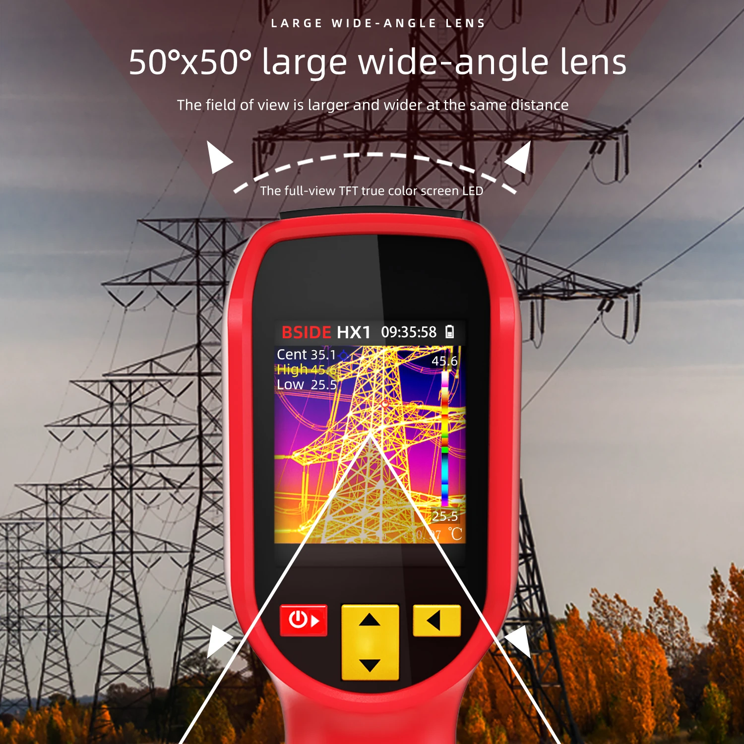 BSIDE HX1 Thermal Imaging Camera Handheld Industrial -20-550C HD Resolution PCB Pipe Inspection Fire Safety Thermal Imager