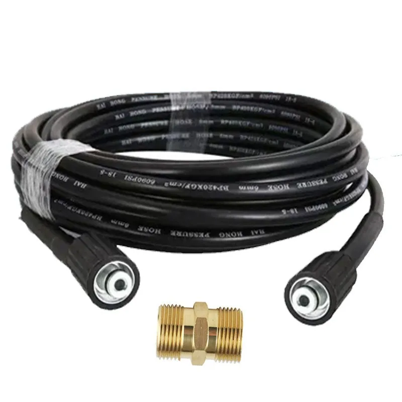 20m High Pressure Washer Extension Hose M22-14mm Female Thread Water Pipe 5800PSI