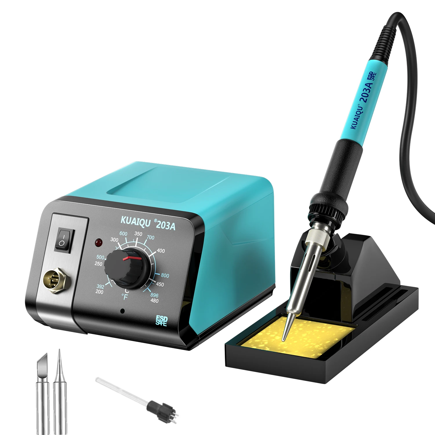 KUAIQU 75W Knob/Digital Display Soldering Station 200~480°C Adjustable Soldering Iron 392~896°F Welding Tools For Phone PCB