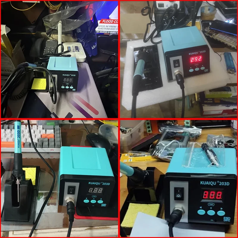 KUAIQU 75W Knob/Digital Display Soldering Station 200~480°C Adjustable Soldering Iron 392~896°F Welding Tools For Phone PCB