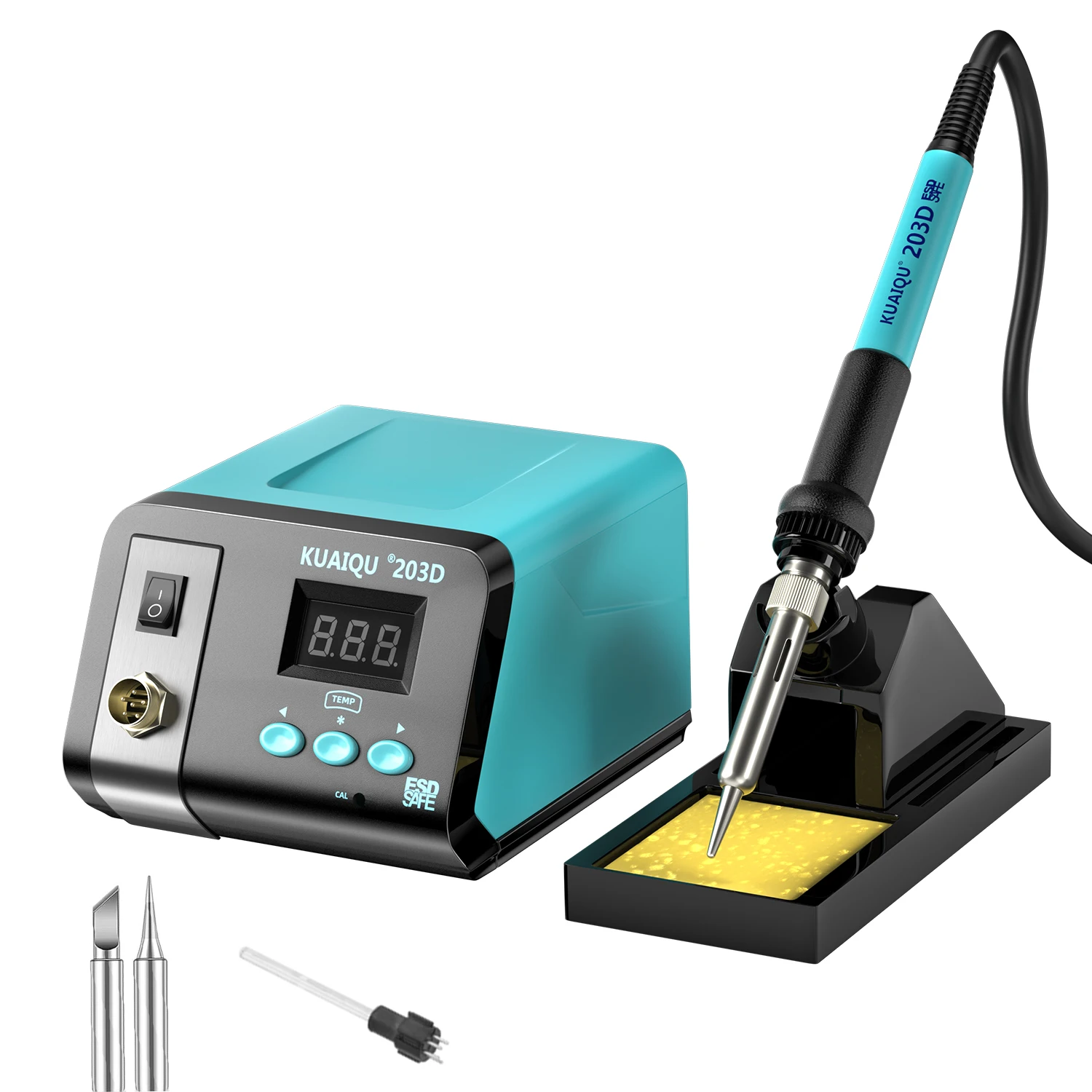 KUAIQU 75W Knob/Digital Display Soldering Station 200~480°C Adjustable Soldering Iron 392~896°F Welding Tools For Phone PCB