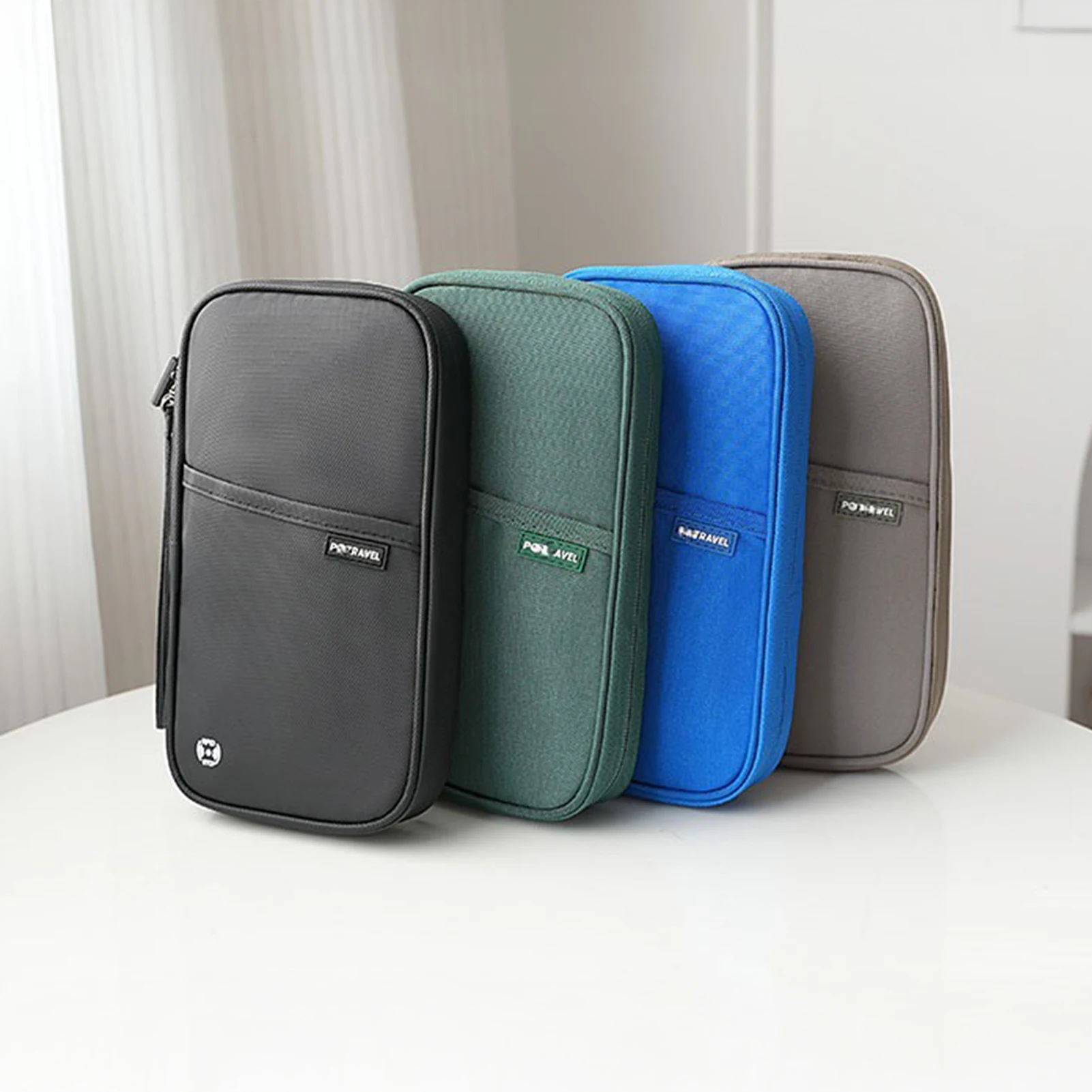 Portable Family Passport Holder Travel Document Organizer Credit Card Clutch Bag for Cards ID Card Money Ticket