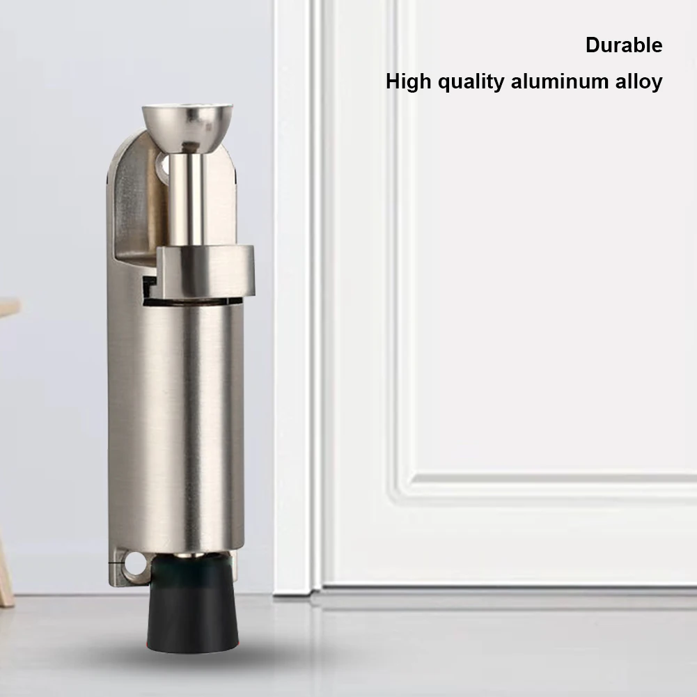 Telescopic Foot-Operated Holder Spring Loaded Heavy Duty Stopper Adjustable Position with Foot Brake Wedges for Door Bottom Seam