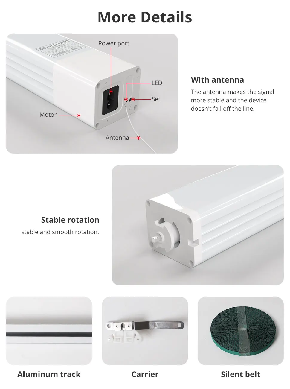 Zemismart Matter Over WiFi Electric Curtain Smart Motorized Track Kit Support HomeKit SmartThings Alexa Google Home APP Control