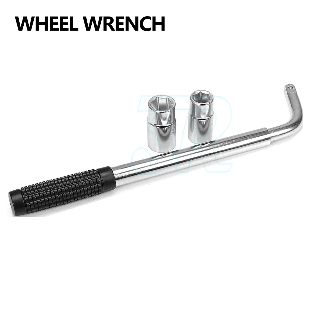 Extendable Car Wheel Brace Heavy Duty Nut Lug Wrench Sockets 17/19mm & 21/23mm