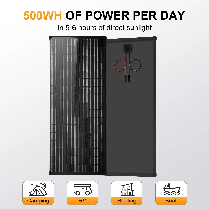 (AU Stock 2-5 Days) AeternaSol 400W/200W W 25.6% High-Efficiency PV Power for Home Rooftop 18B N-Type Solar Panel 12V Monocrystalline Solar Panel 18BB Cells High Efficiency Module RV Marine Boat Caravan Off Grid Monocrystalline Solar Panels Charging 12V