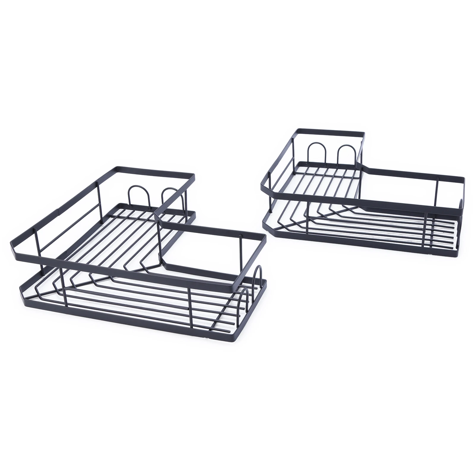 Shower Caddy Corner 3-Pack Adhesive Metal Shower Shelves with Soap Holder No Drilling Shower Organizer Corner for Dorm Renters Bathroom