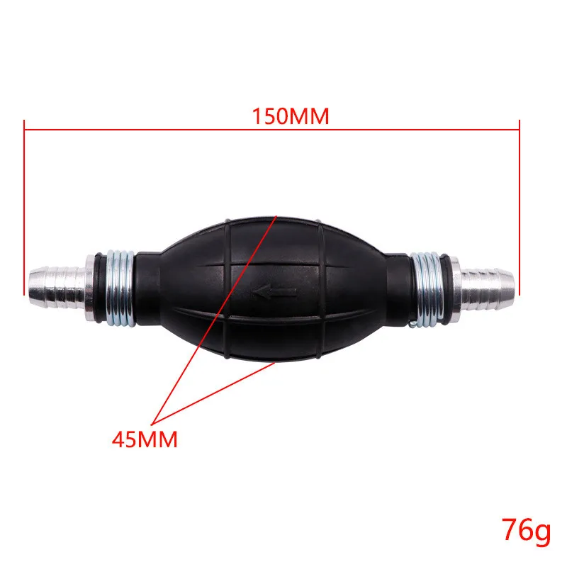 6mm/8mm/10mm/12mm Hand Fuel Pump Line Rubber Aluminum Hand Primer Bulb Diesel Oil Transfer Petrol for Car Boat Marine Outboard