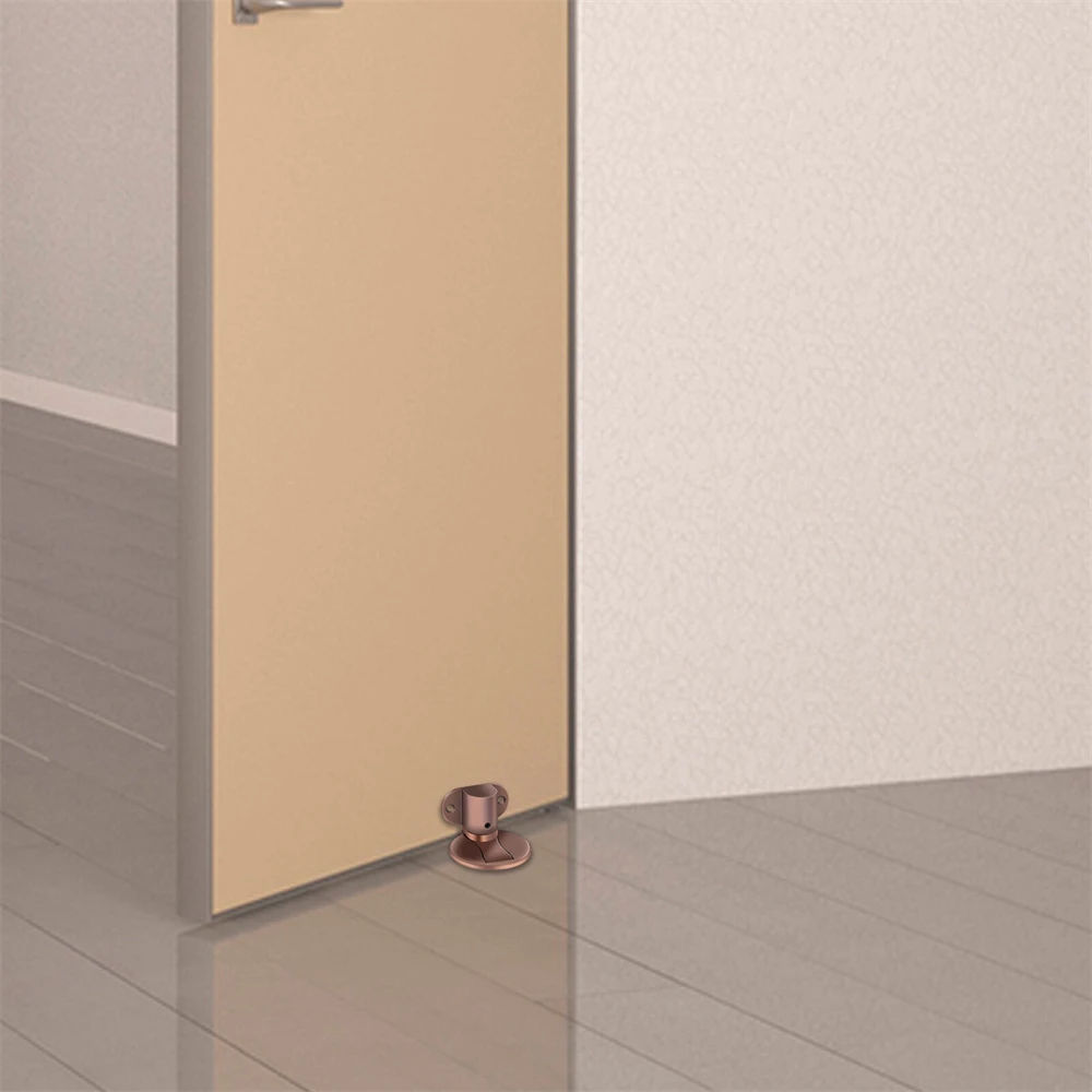 Magnetic Door Stopper Anti-Collision Adjustable Door Floor Stop Holder Catch