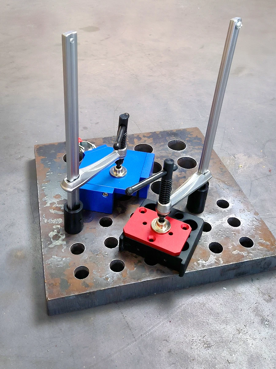 Allsome 2pcs Inserta Clamps, Fits 16 mm Holes, 160mm Capacity, 80mm Throat Depth, 136 kg Clamping Pressure, 16mm x 8mm Rail Size