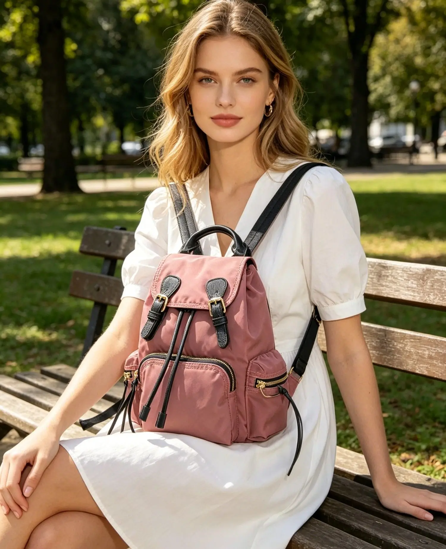 New Thickened Leather Fashion Backpack, Niche Design Casual Daypack, Lightweight Commuter Student School Bag