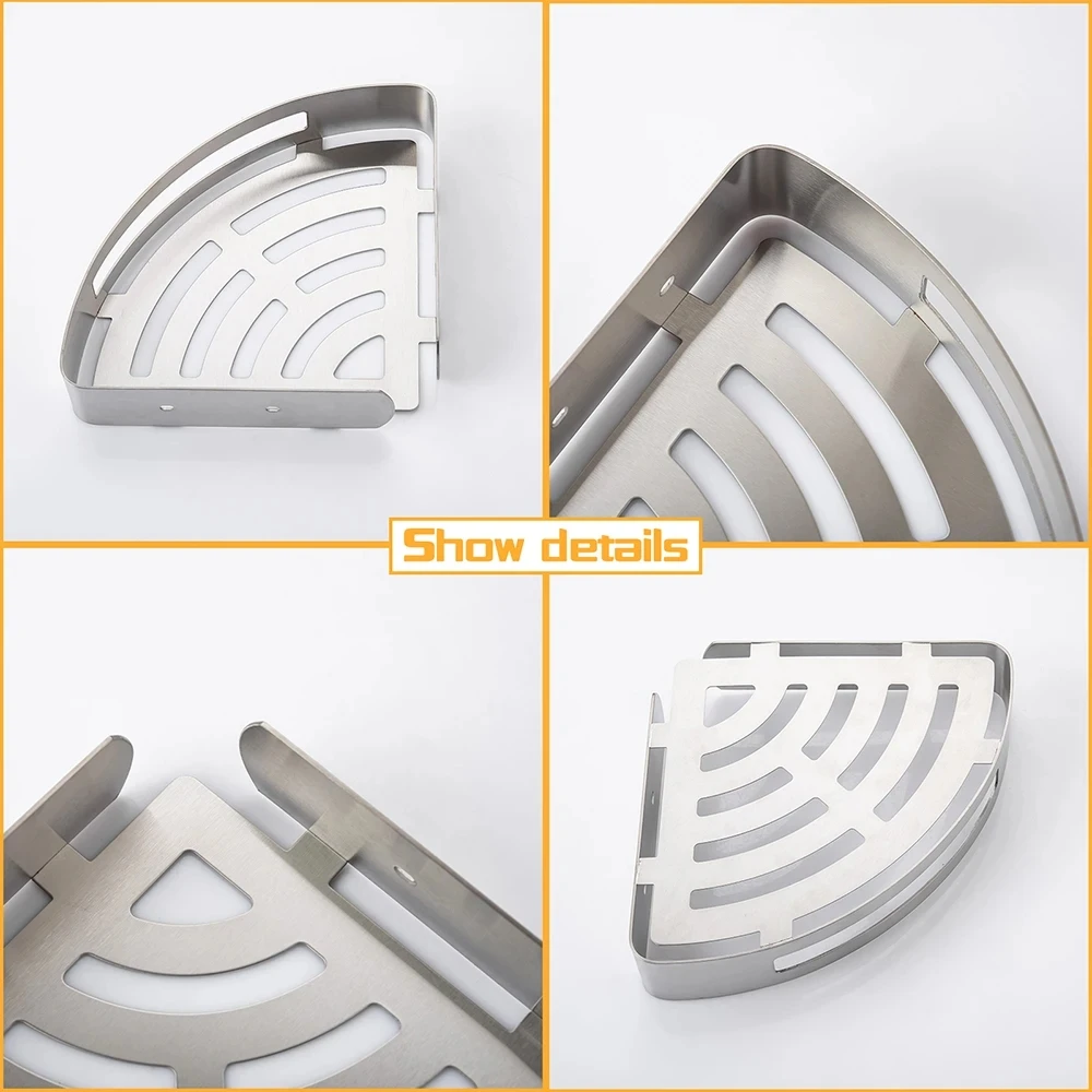 Kitchen Storage bathroom shelves Organizer Stainless Steel Shower Shelf Accessories Shampoo Rack multi-scenario Shelf