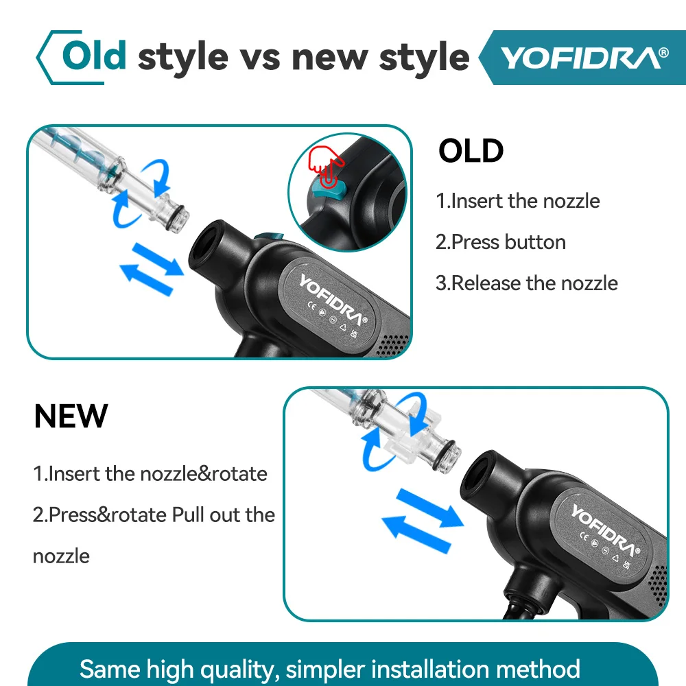 YOFIDRA 220Bar Brushless High Pressure Car Washer Gun 3 Gear Electric Washing Water Wash Spray Gun For Makita 21V Battery Pin