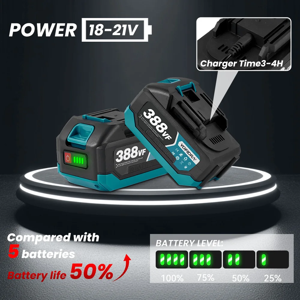 YOFIDRA 3800rpm Brushless Electric Jig Saw Infrared Laser Curve Saw Multi-Function Woodworking Tool For Makita 18V Battery pin