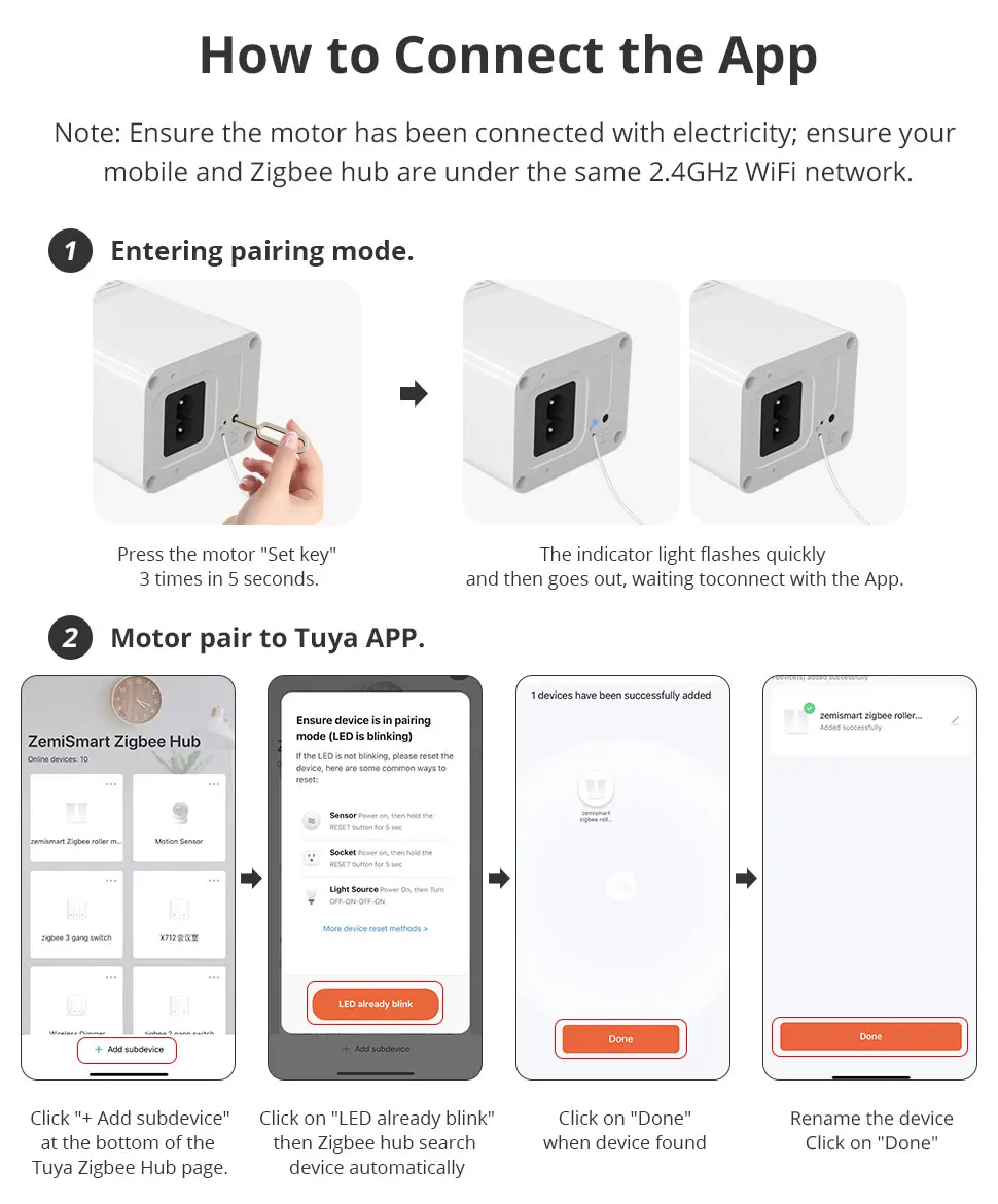 Zemismart Zigbee 3.0 Smart Curtain Track Work with Tuya Zigbee Hub SmartThings Alexa Google Home Assistant Electric Curtains