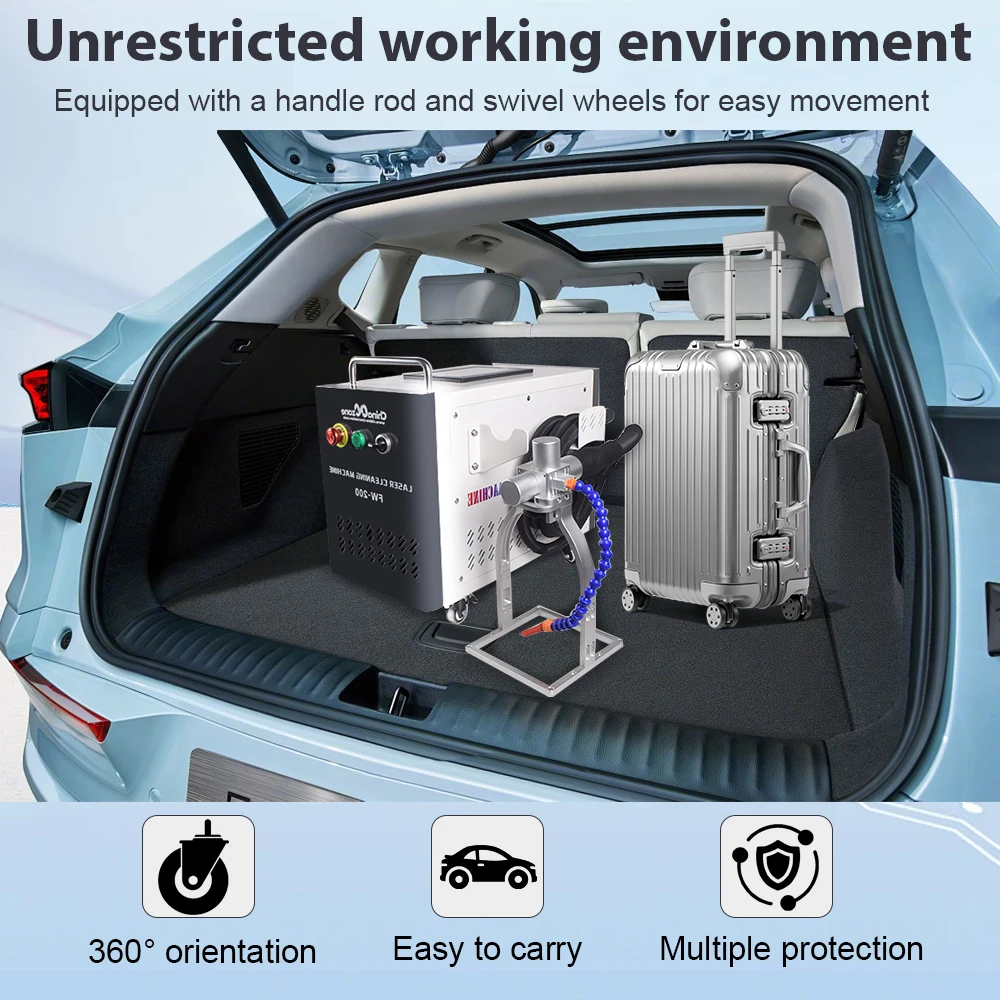 300W JPT Pulsed Laser Cleaning Machine Professional Metal Wood Rust Oil Paint Removal Air Cooling Industrial Laser Cleaner