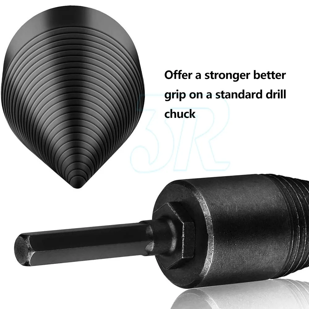 5x High Speed Twist Firewood Drill Bit Wood Splitting Splitter Cone Driver 42mm