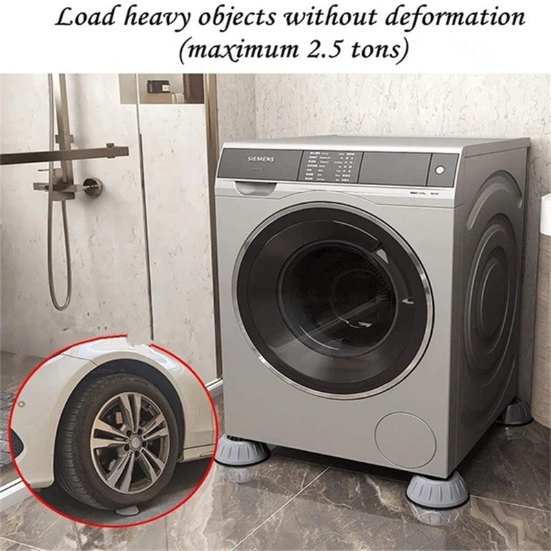 1-4Pcs Anti Vibration Feet Pads Legs Slipstop Silent Skid Raiser Mat For Washing Dryer Machine Support Dampers Stand Furniture
