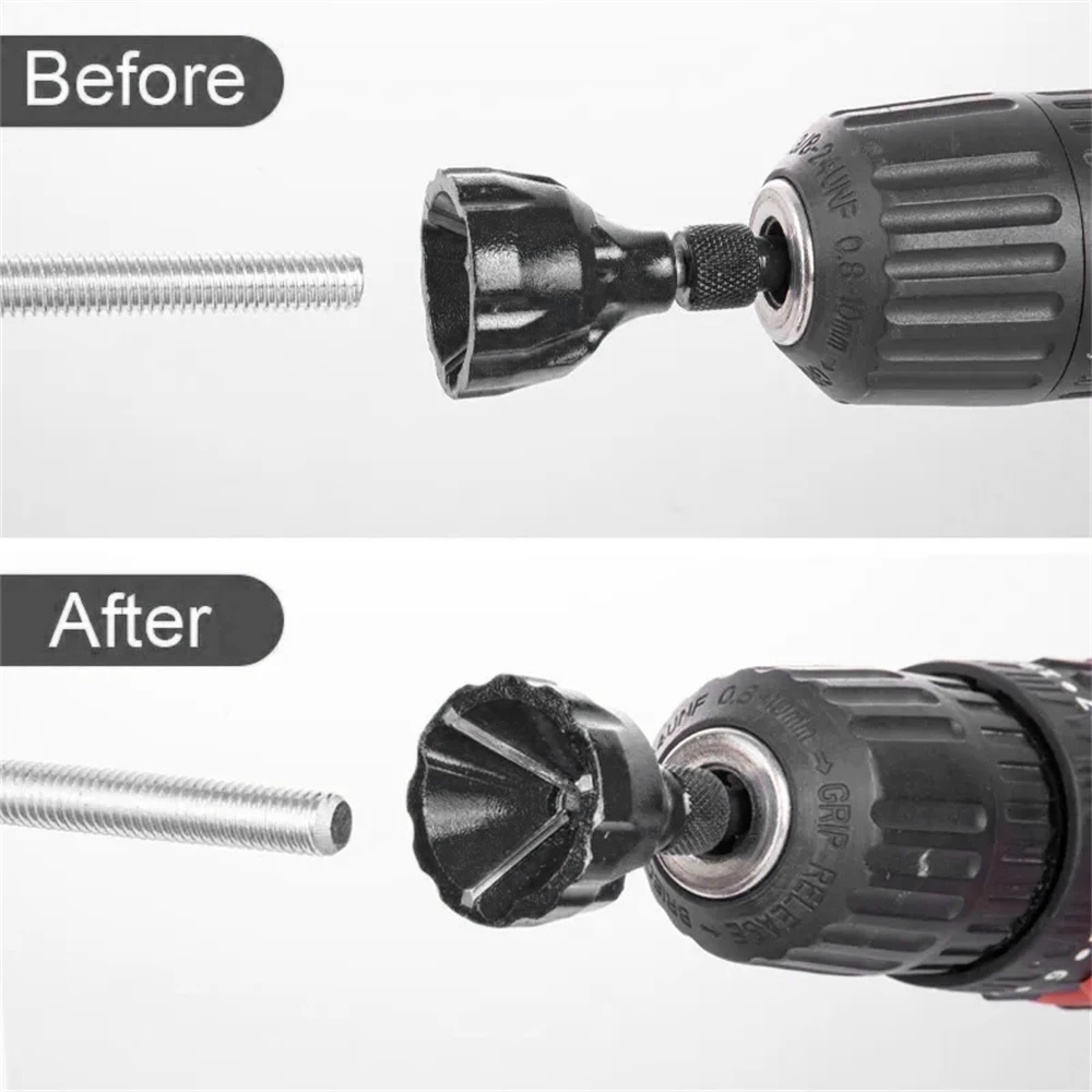 Tungsten Steel External Electric Chamfer Tool Remove Burr Clean Bolt Tool New