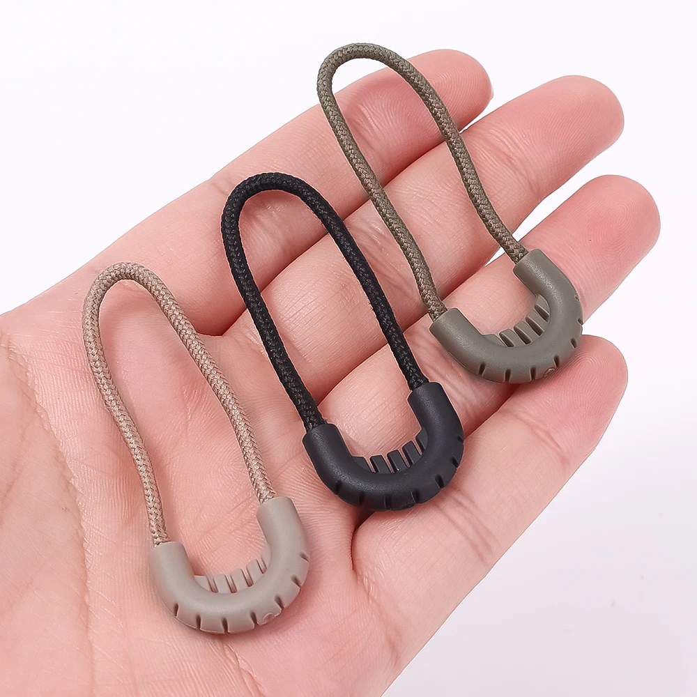 New Replacement Zipper Pull Puller For Bag Suitcase Backpack Tent Zipper Ropes Clips Lock Zip Slider Apparel Accessories 2028