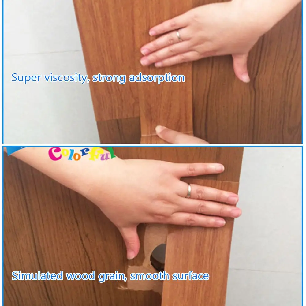 5.7cm/8cm Realistic Wood Grain Repair Adhensive Duct Tape Floor Furniture Renovation Skirting Line Sticker Home Decoration