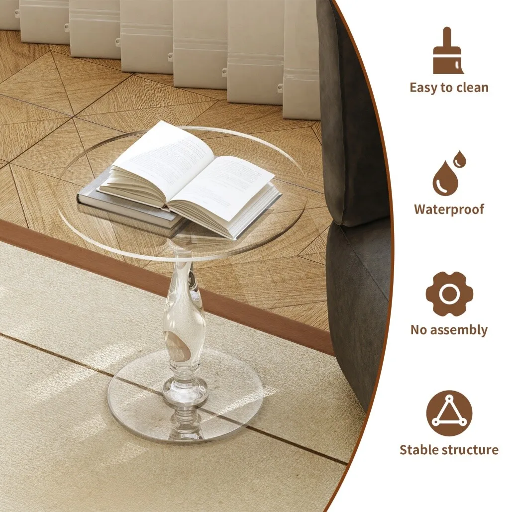 Acrylic Sideboard Table Ready to Use, Sideboard, Nightstand, Couch Table