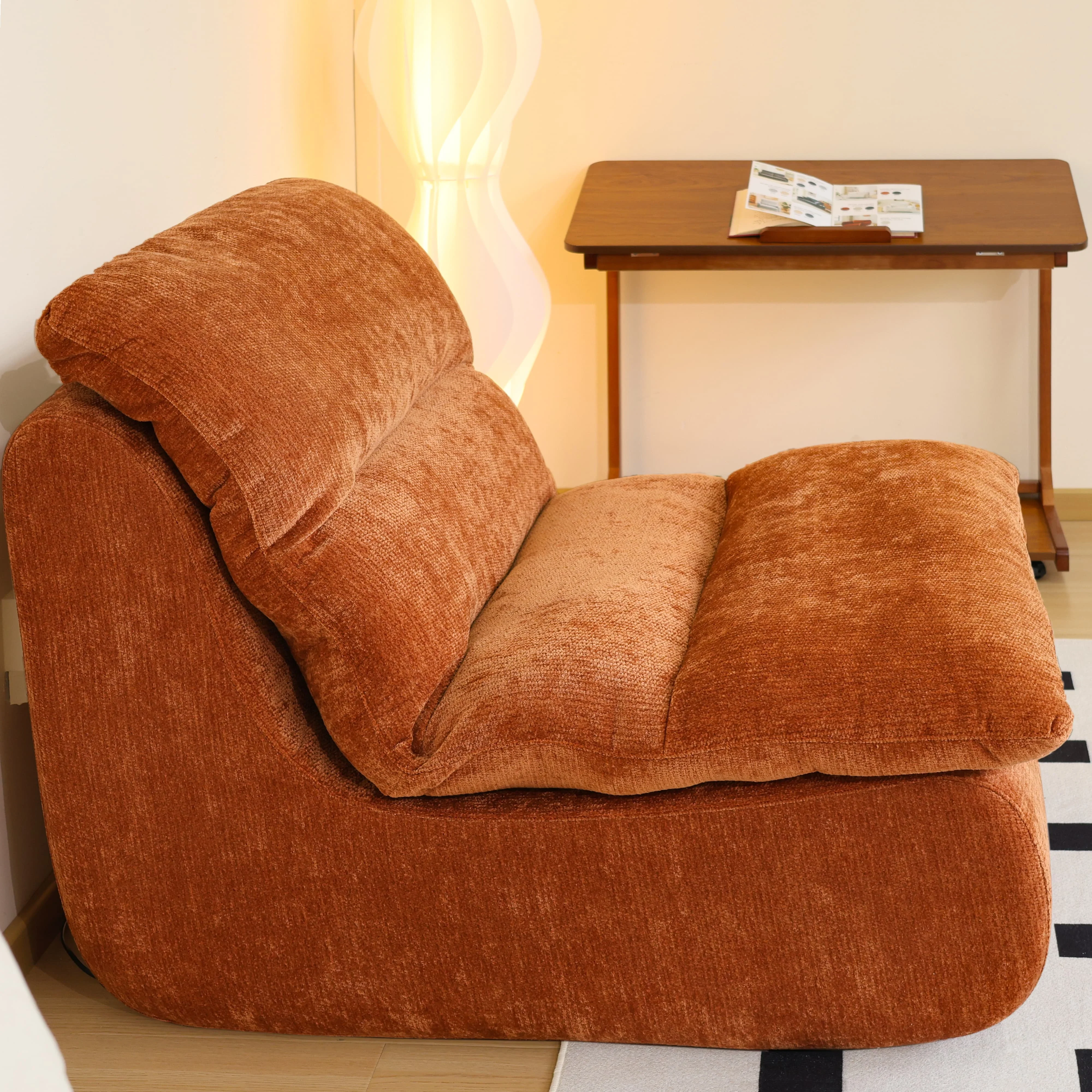 Beanbag sofa, high-density foam sofa, chenille flannelette comfortable single chair, leisure reading chair