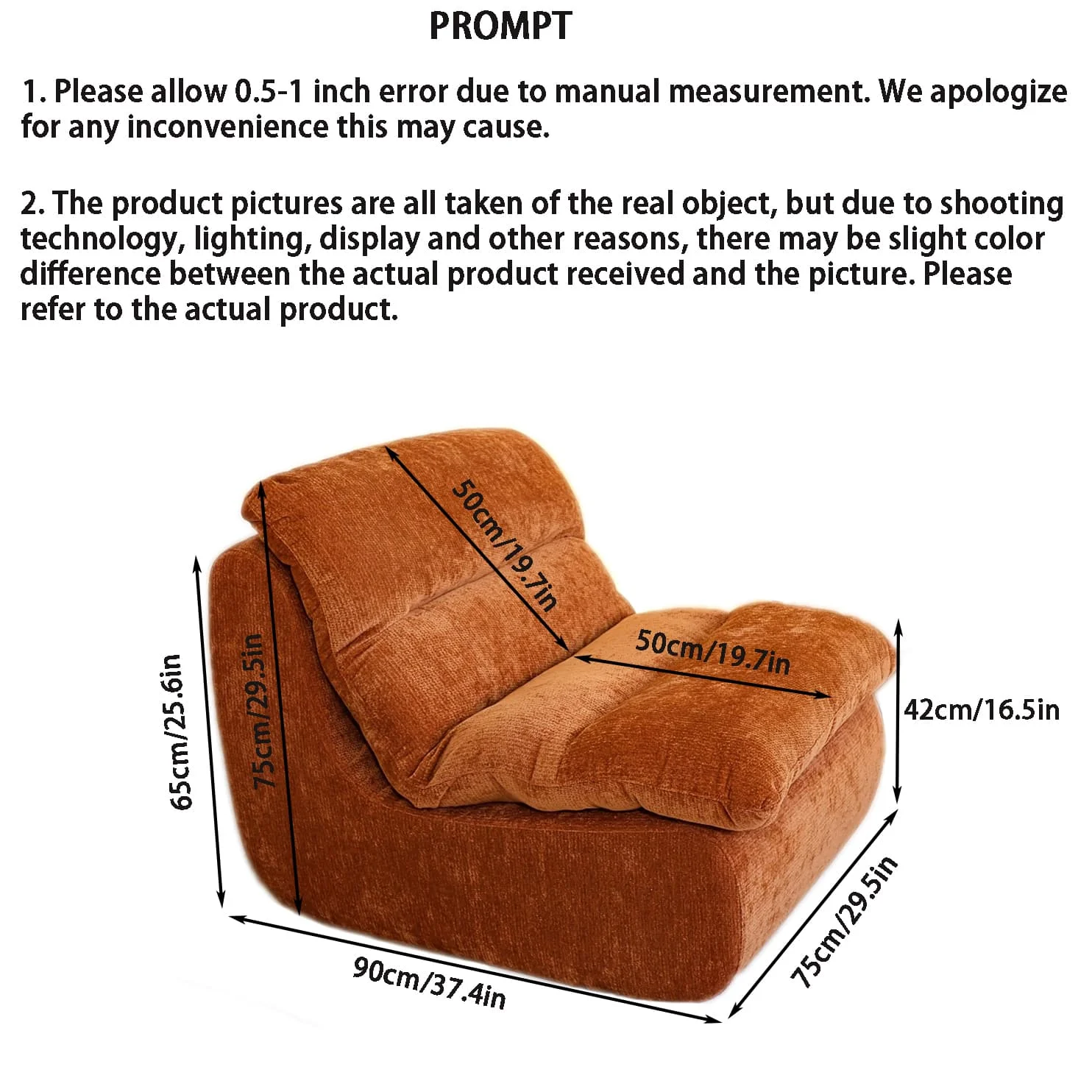 Beanbag sofa, high-density foam sofa, chenille flannelette comfortable single chair, leisure reading chair