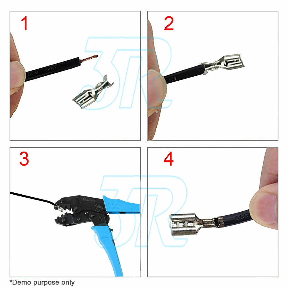 Cable Crimper Electrical Ferrule Ratchet Wire Plier Crimping Tool