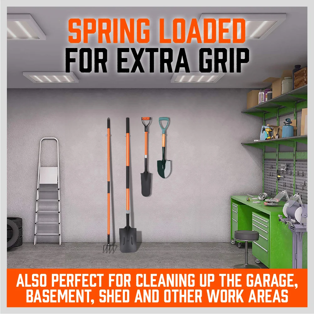 HORUSDY 10 Pack Spring Grip Mop and Broom Holder for Shovel , Rake, Broom, Mop Holder, Etc.