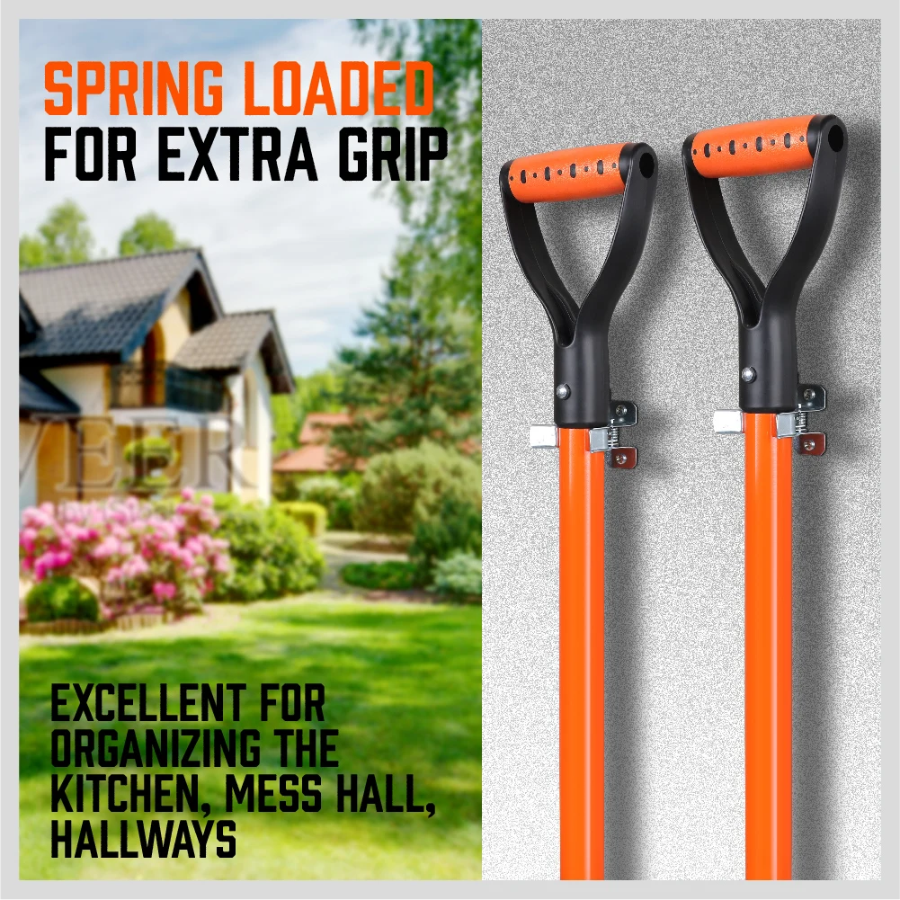 HORUSDY 10 Pack Spring Grip Mop and Broom Holder for Shovel , Rake, Broom, Mop Holder, Etc.